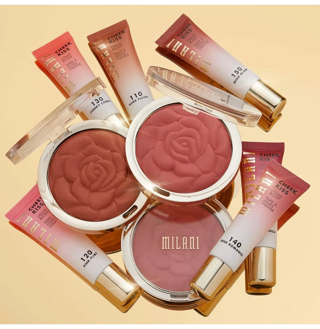 Milani MRB-08 0.6 oz Rose Powder Blush, Tea Rose