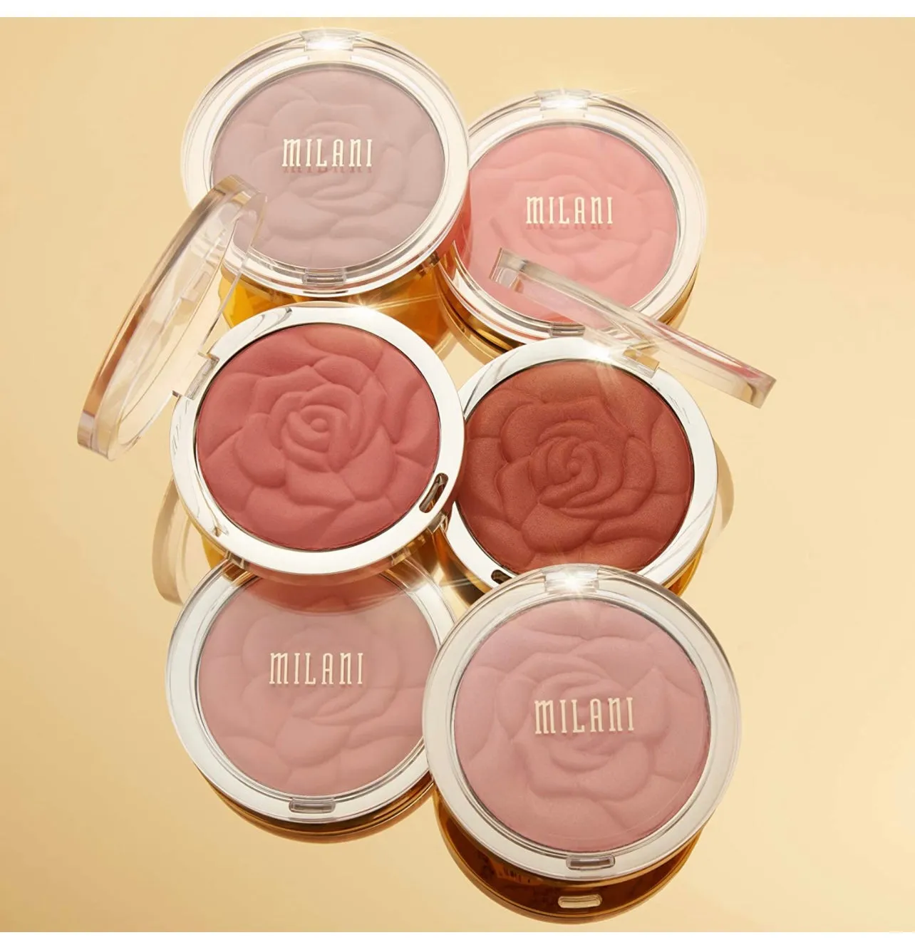 Milani MRB-08 0.6 oz Rose Powder Blush, Tea Rose