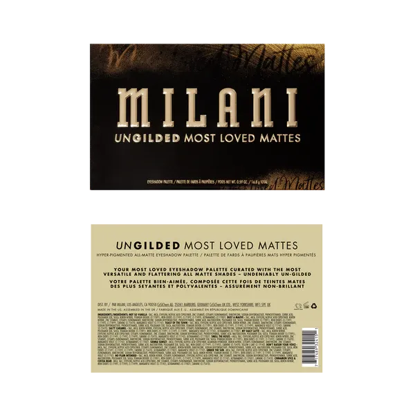 MILANI UNGILDED MOST LOVED MATTES EYESHADOW PALETTE