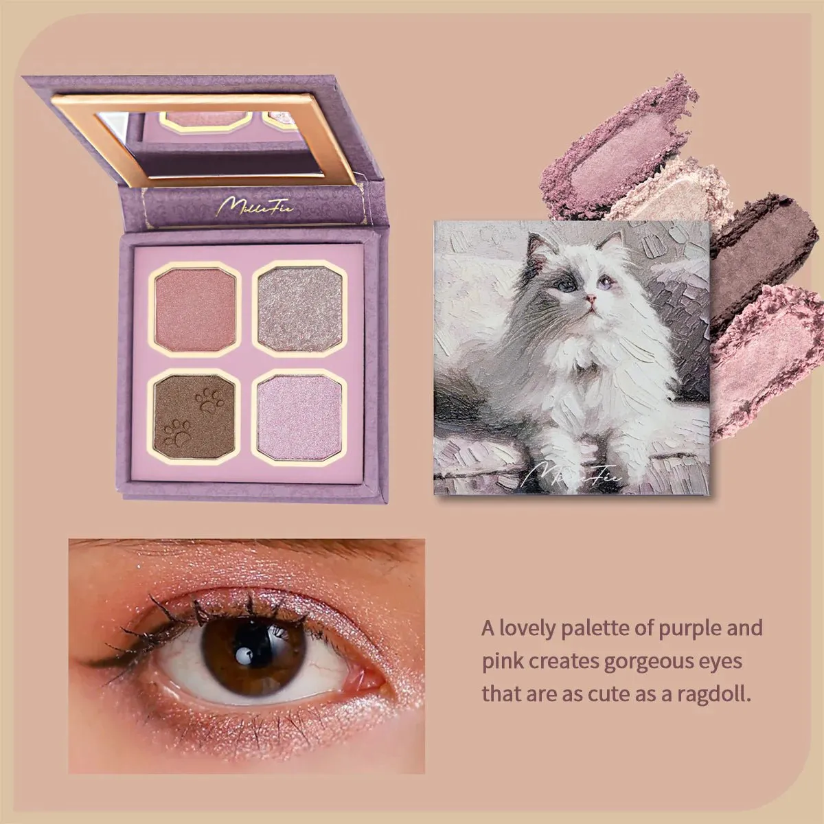 MILLEFEE My Kitty Shadow Palette - 02 Ragdoll