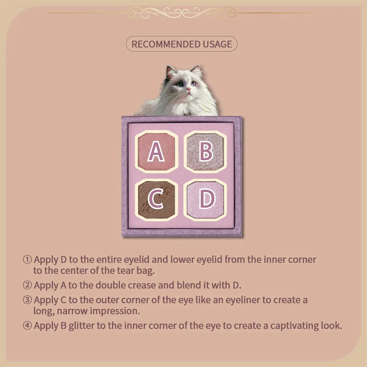 MILLEFEE My Kitty Shadow Palette - 02 Ragdoll