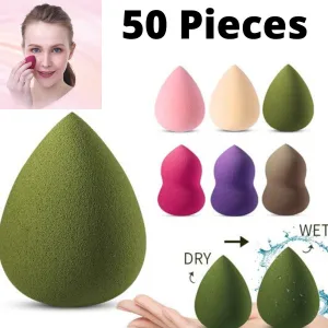 Mini Makeup Sponge Beauty Blenders Cosmetic Puff Powder Professional Foundation Cream Tool 50 Pieces