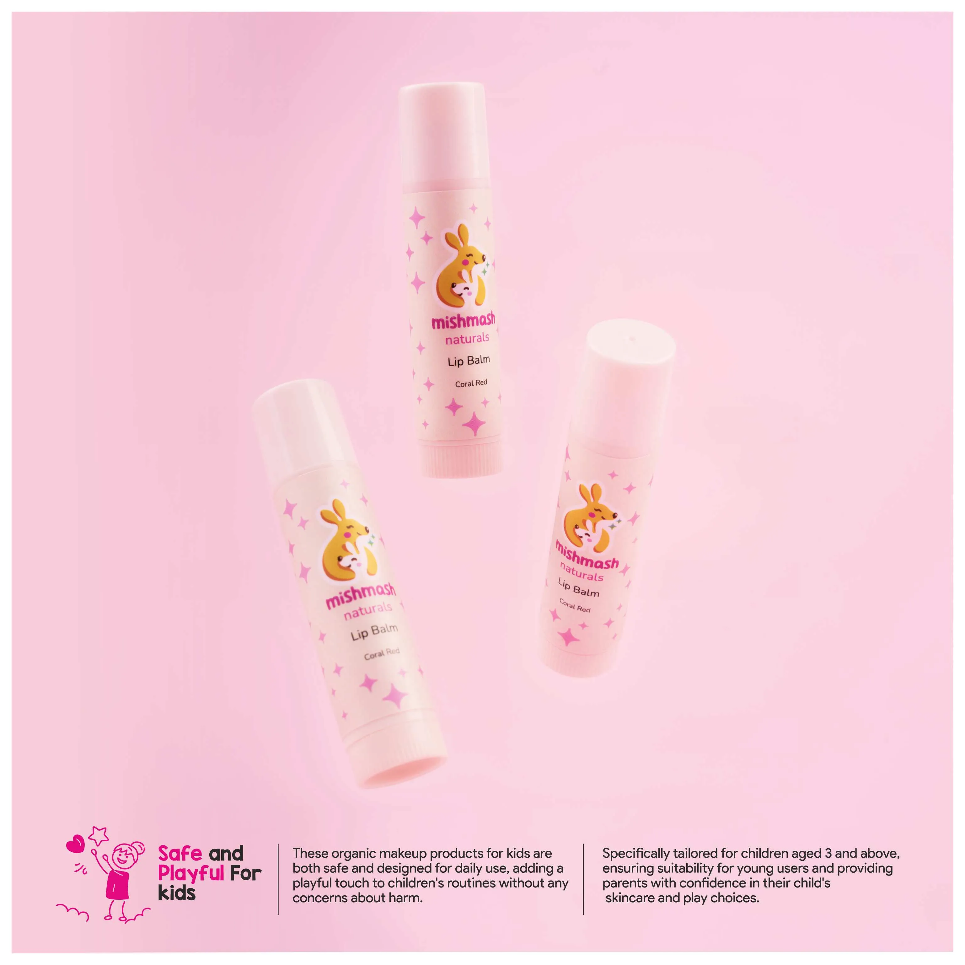 Mishmash Naturals Coral Red Lip Balm