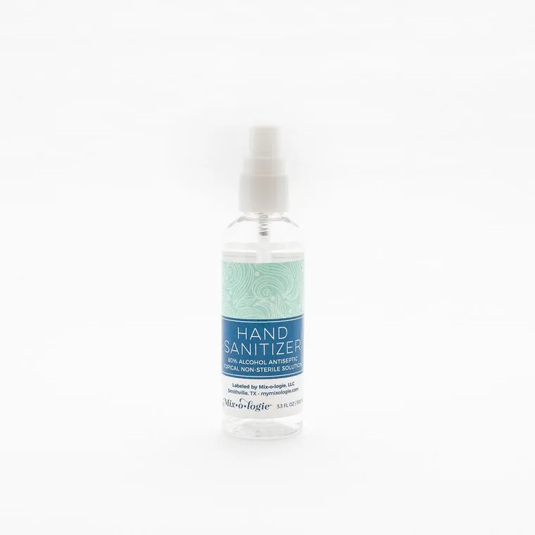 Mixologie Unscented Hand Sanitizer Spray (100 mL / 3.3 Fl. Oz.)