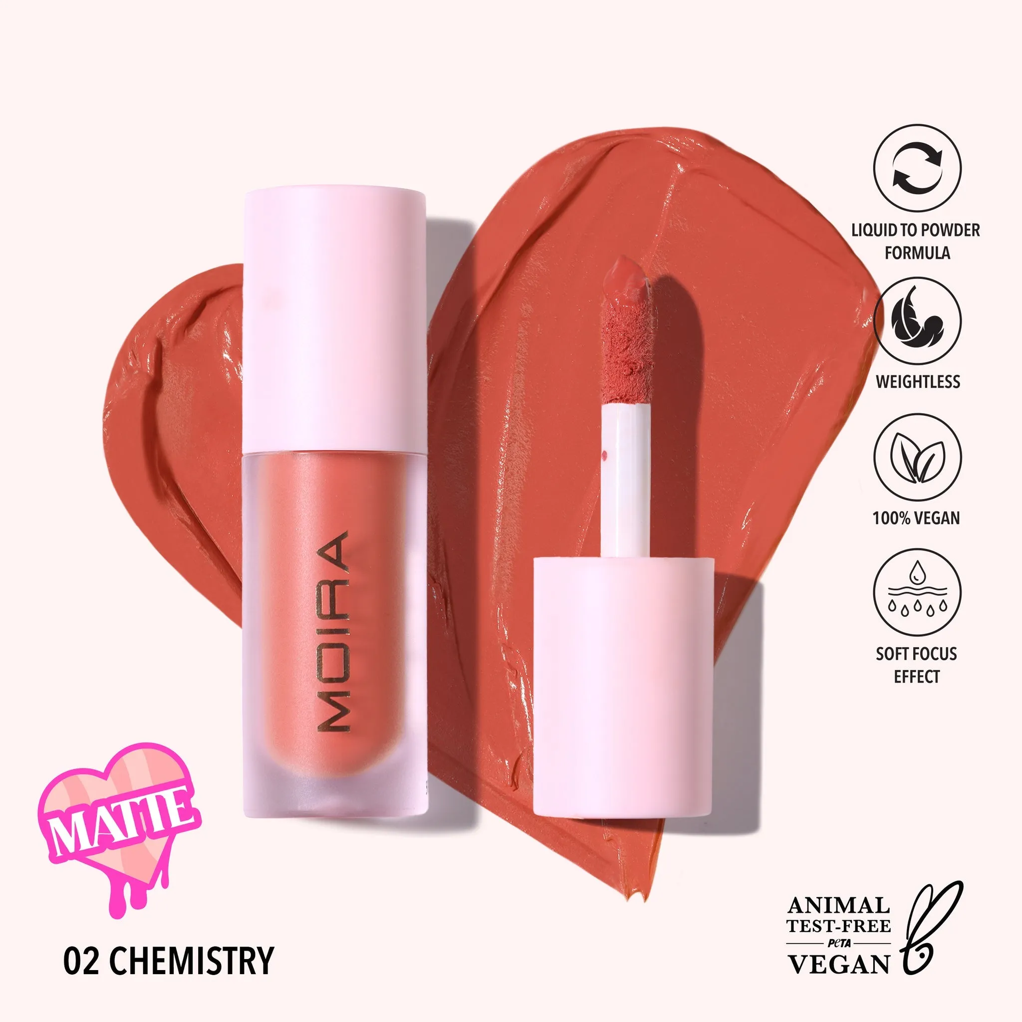 Moira Love steady liquid blush