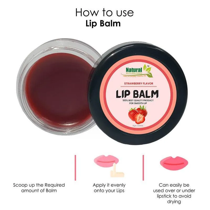 Natural Health and Herbal products Strawberry Citrus Lip Balm Keep bright Lips Stylish Long Lasting Moisturization 12 Hrs Miniaturization, Long Lasting, Romantic, Kissable, Smooth Enriched, Care- 8g