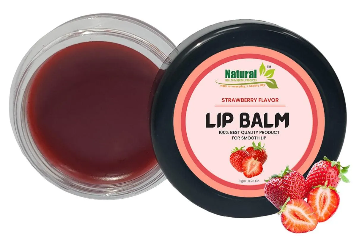 Natural Health and Herbal products Strawberry Citrus Lip Balm Keep bright Lips Stylish Long Lasting Moisturization 12 Hrs Miniaturization, Long Lasting, Romantic, Kissable, Smooth Enriched, Care- 8g