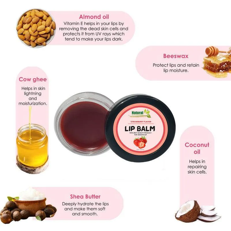 Natural Health and Herbal products Strawberry Citrus Lip Balm Keep bright Lips Stylish Long Lasting Moisturization 12 Hrs Miniaturization, Long Lasting, Romantic, Kissable, Smooth Enriched, Care- 8g