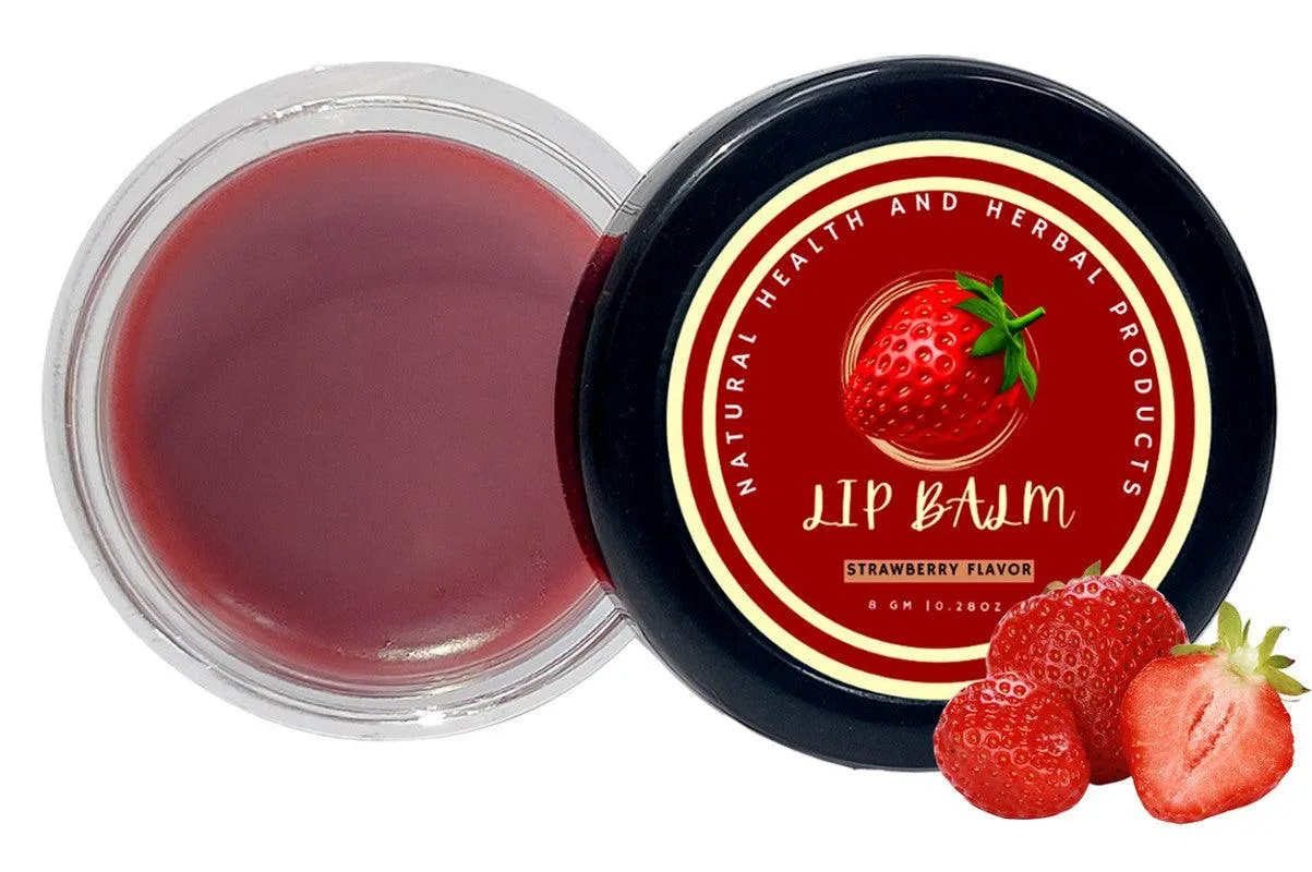 Natural Health and Herbal products Tangy Strawberry Temptation Lip Soother - Natural Goodness Morning Lips Sticks 12 Hrs Miniaturization, Long Lasting, Romantic, Kissable, Smooth Enriched, LipCare- 8g