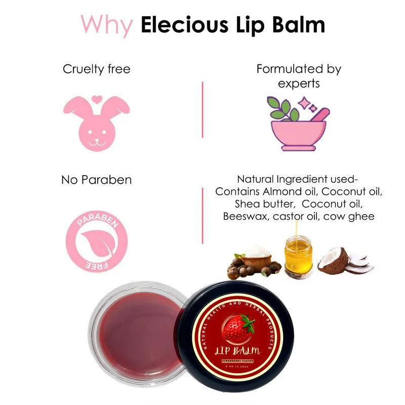 Natural Health and Herbal products Tangy Strawberry Temptation Lip Soother - Natural Goodness Morning Lips Sticks 12 Hrs Miniaturization, Long Lasting, Romantic, Kissable, Smooth Enriched, LipCare- 8g