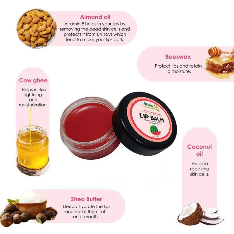 Natural Health and Herbal products Tropical Fruit Delight: Water-Melon-Red Tinted Balm for Everyday Glam Bright Lip 12 Hrs Miniaturization, Long Lasting, Romantic, Kissable, Smooth Enriched, Care- 8g