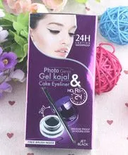New 7 Heaven's Long Lasting and smudgeproof Gel Kajal / Eyeliner And Cake Eyeliner 2 In 1 4g 3g