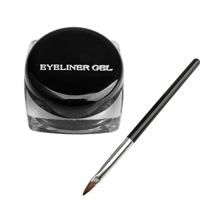 New Cosmetic Waterproof Eyeliner Gel Cream With Brush Eye Liner Makeup