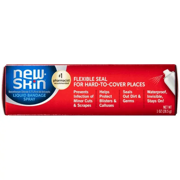 New-Skin - Liquid Bandage Spray, Waterproof Bandage for Scrapes and Minor Cuts, 1 fl oz