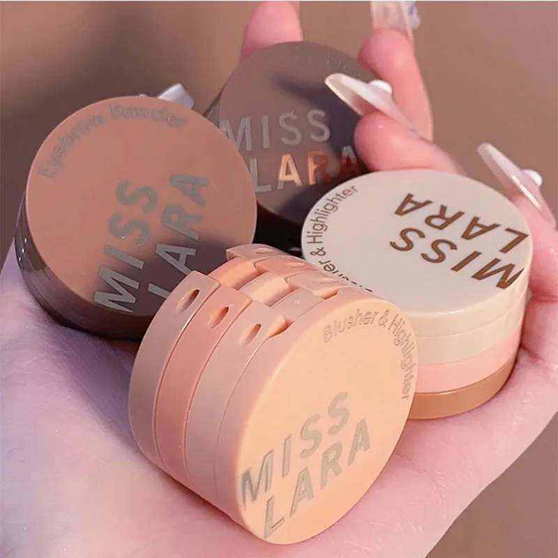 Newest 3 In 1 Matte Highlight Blusher Eyeshadow Pearlescent Eye Shadow Multifunctional Face Makeup Palette Female Cosmetics Hot
