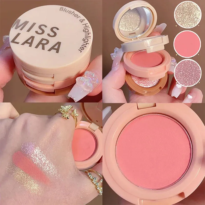 Newest 3 In 1 Matte Highlight Blusher Eyeshadow Pearlescent Eye Shadow Multifunctional Face Makeup Palette Female Cosmetics Hot
