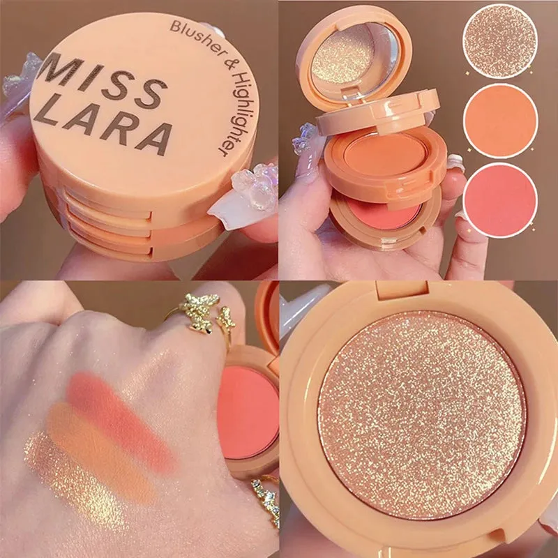 Newest 3 In 1 Matte Highlight Blusher Eyeshadow Pearlescent Eye Shadow Multifunctional Face Makeup Palette Female Cosmetics Hot
