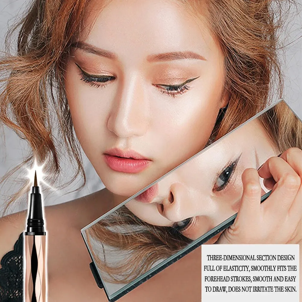 NOVO Evolution Liquid Eyeliner Ultra-fine Sponge Head Waterproof Non-smudge Long-lasting Liquid Eyeliner Pen Brown Beauty Makeup