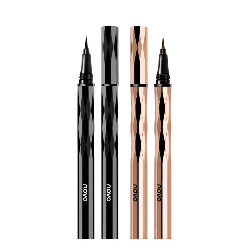 NOVO Evolution Liquid Eyeliner Ultra-fine Sponge Head Waterproof Non-smudge Long-lasting Liquid Eyeliner Pen Brown Beauty Makeup