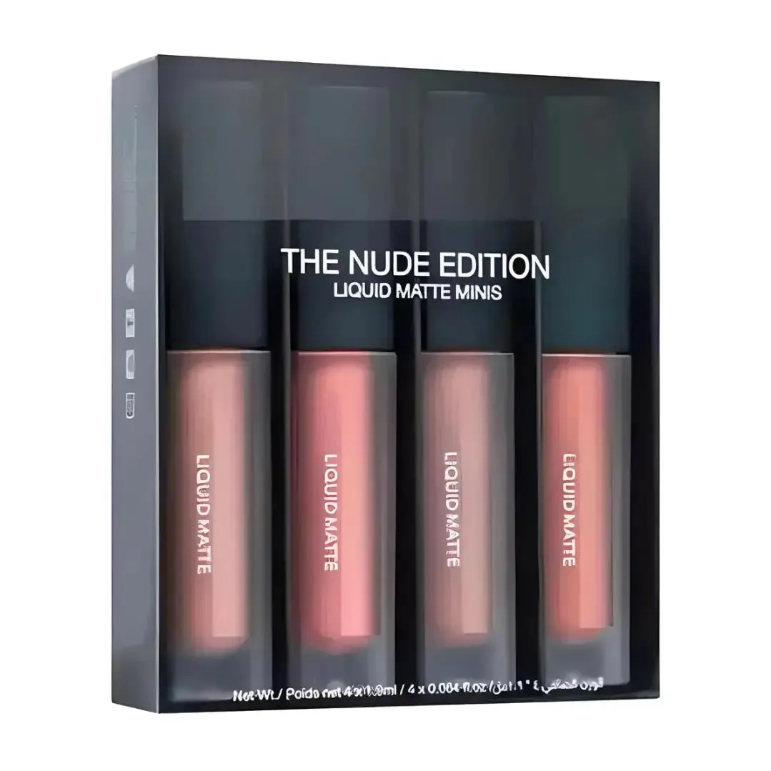 Nude Red Edition Different Liquid Nude Lipstick Shades Set of 4 (16ml)