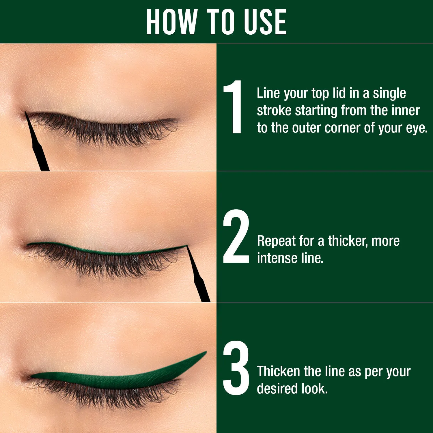 NY Bae Ellis Eyeland| Liquid eyeliner| Glossy| Waterproof - Green Moss (6 ml)