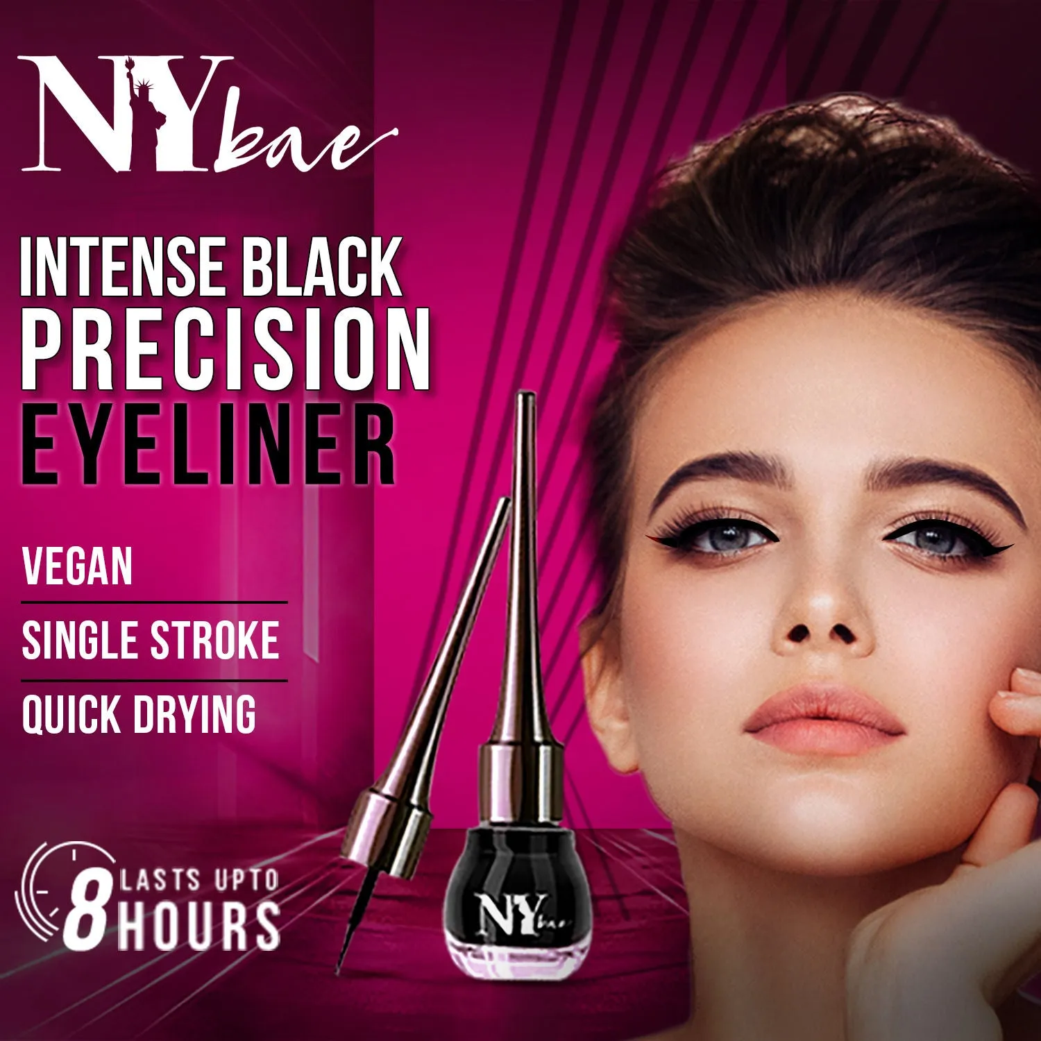 NY Bae Ellis Eyeland| Liquid eyeliner| Glossy| Waterproof - Green Moss (6 ml)
