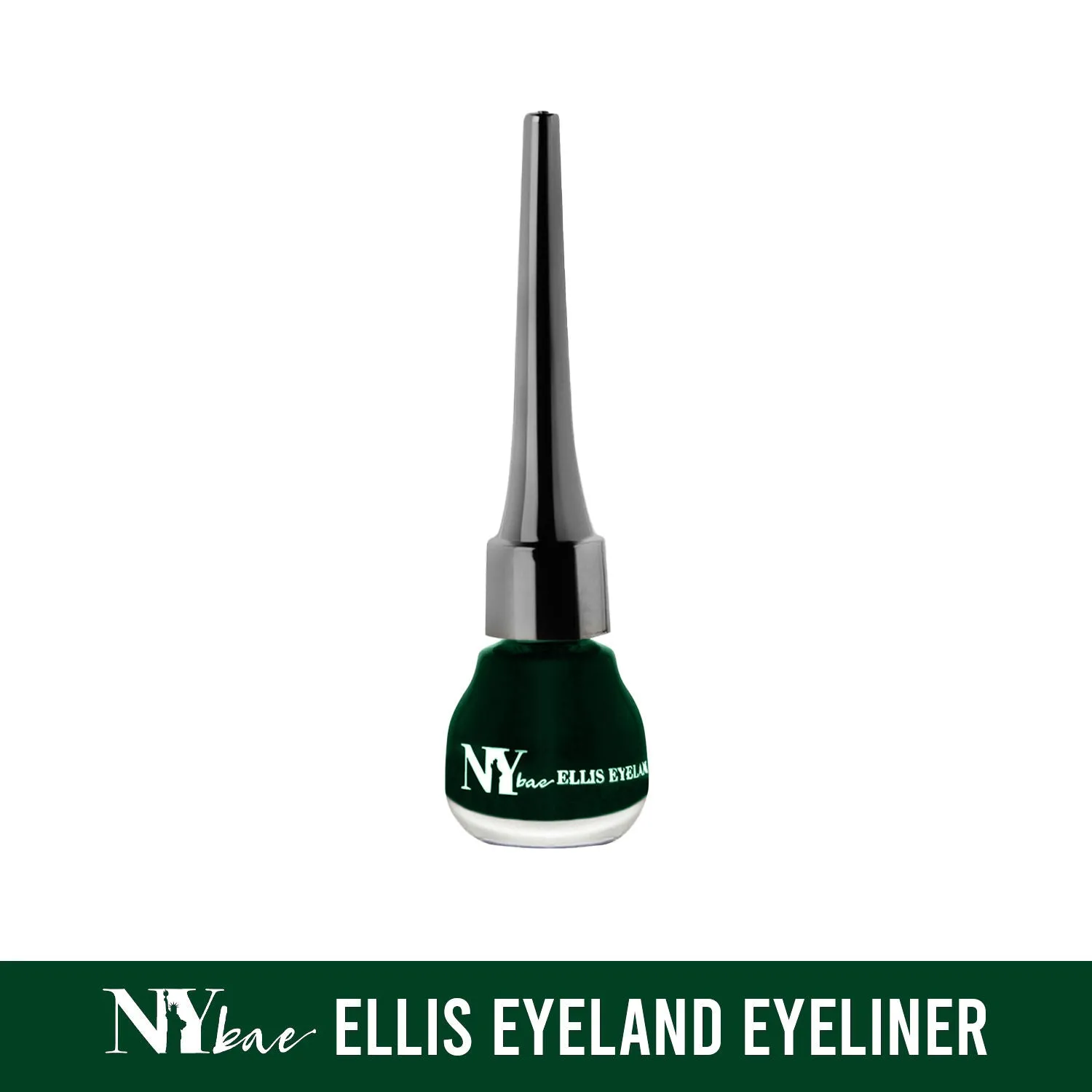 NY Bae Ellis Eyeland| Liquid eyeliner| Glossy| Waterproof - Green Moss (6 ml)