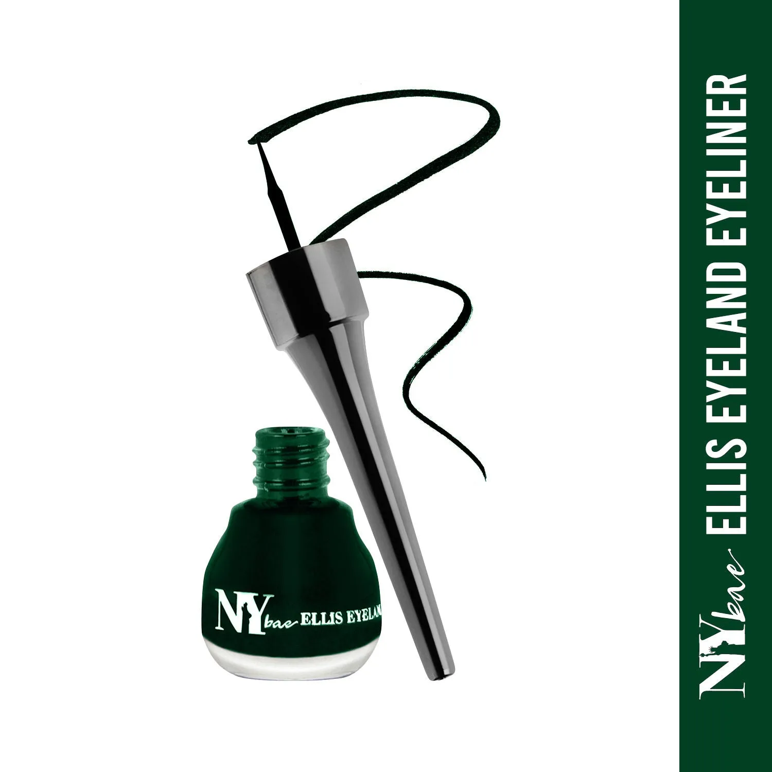 NY Bae Ellis Eyeland| Liquid eyeliner| Glossy| Waterproof - Green Moss (6 ml)