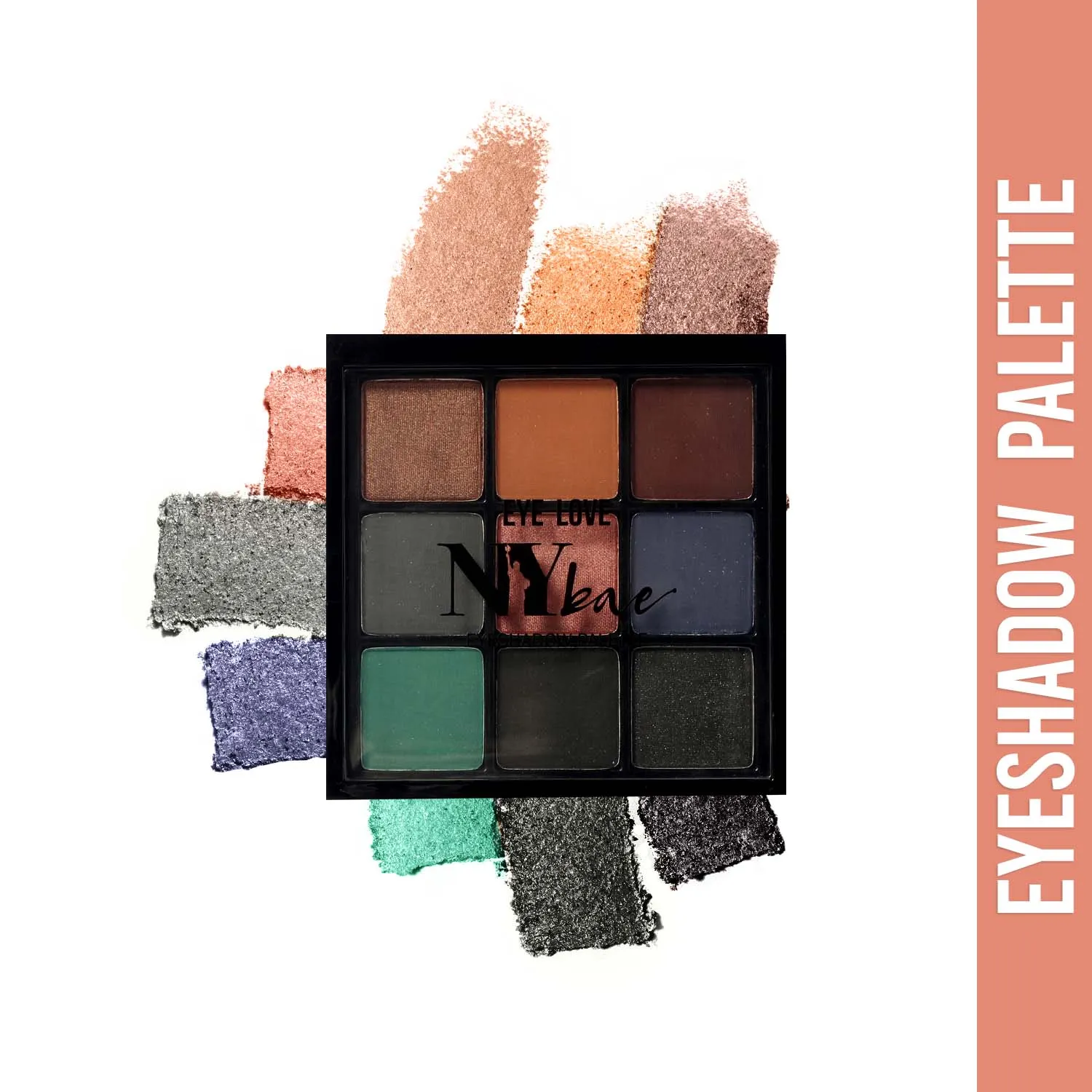 NY Bae Eye-Love Eyeshadow Palette | 9in1 Palette | Matte & Shimmer | Intense Pigment | Easily Blendable | Long Lasting | Smooth Finish | Blacks - Midnight Magic 01 (9 g)