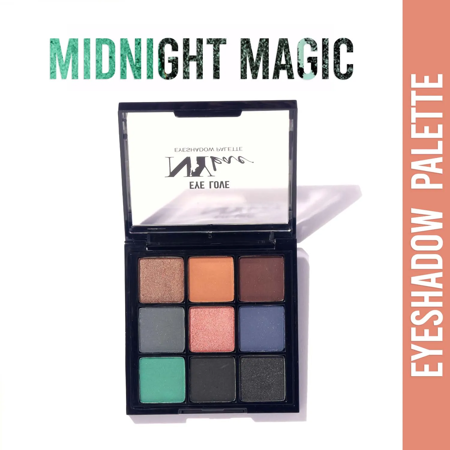 NY Bae Eye-Love Eyeshadow Palette | 9in1 Palette | Matte & Shimmer | Intense Pigment | Easily Blendable | Long Lasting | Smooth Finish | Blacks - Midnight Magic 01 (9 g)