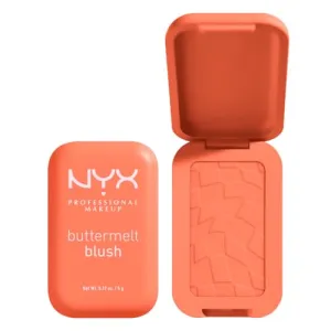 NYX Professional Makeup Buttermelt Blush, Buttery Soft Powder Blush, Up to 12 H Wear, Fade & Transfer Resistant, With Mango, Almond & Shea Butters, Shade: Sooner The Butta