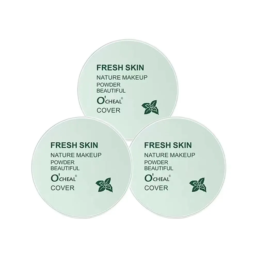 O'CHEAL Loose Setting Powder Waterproof Matte Setting Finish Makeup Oil-control Womens Cosmetics With Puff Mineral Facial Loose Powder