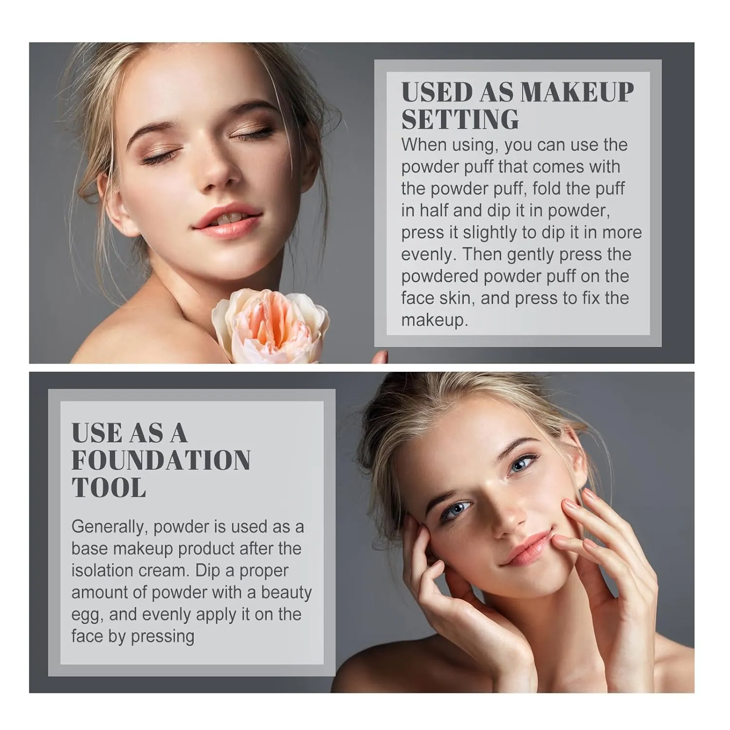 Oil Control Face Pressed Powder,Lightweight Setting Powders Foundation,Brighten Skin Color and Lasting Waterproof (NATURAL BEIGE, powder)