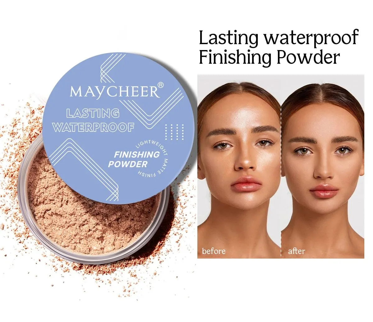 Oil-Control Setting Powder - Waterproof, Sweatproof & Pore-Blurring Matte Finish (03#, 7g)