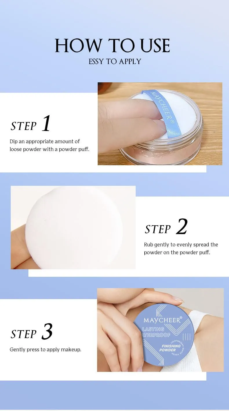 Oil-Control Setting Powder - Waterproof, Sweatproof & Pore-Blurring Matte Finish (03#, 7g)
