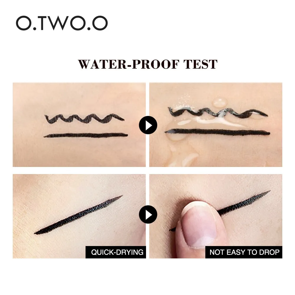 O.TWO.O Eyeliner Stamp Black Liquid Eyeliner / Pen Waterproof Fast Dry Double-ended Eye Liner Pencil