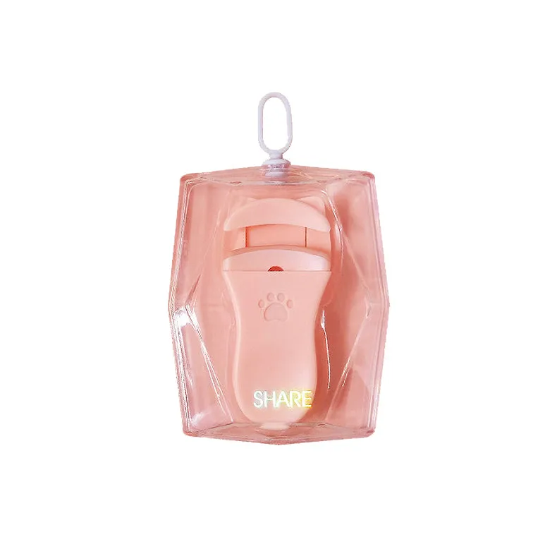 Pink Eyelash Curler with Silicone Pads