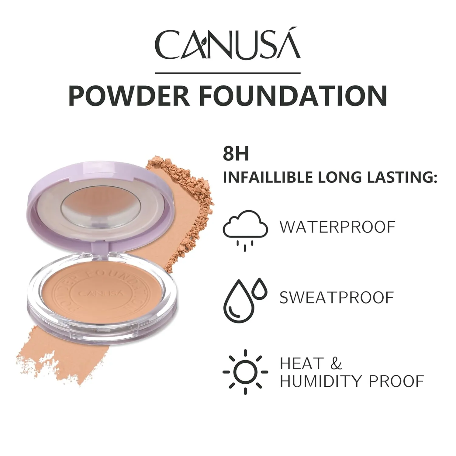 POWDER FOUNDATION soft-focus formula, fine pores, and long-las ting, makeup setting (C, ONE SIZE)