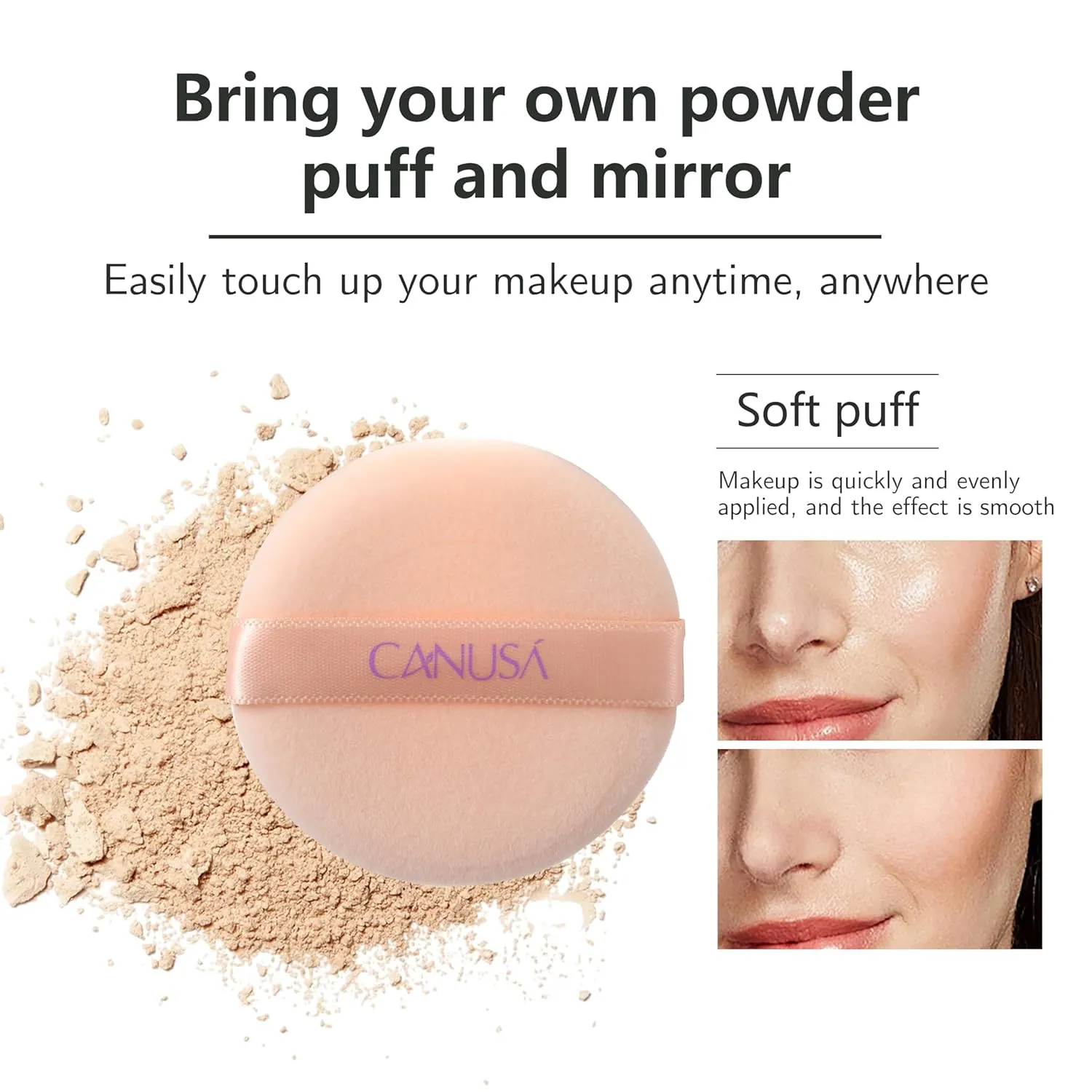 POWDER FOUNDATION soft-focus formula, fine pores, and long-las ting, makeup setting (C, ONE SIZE)