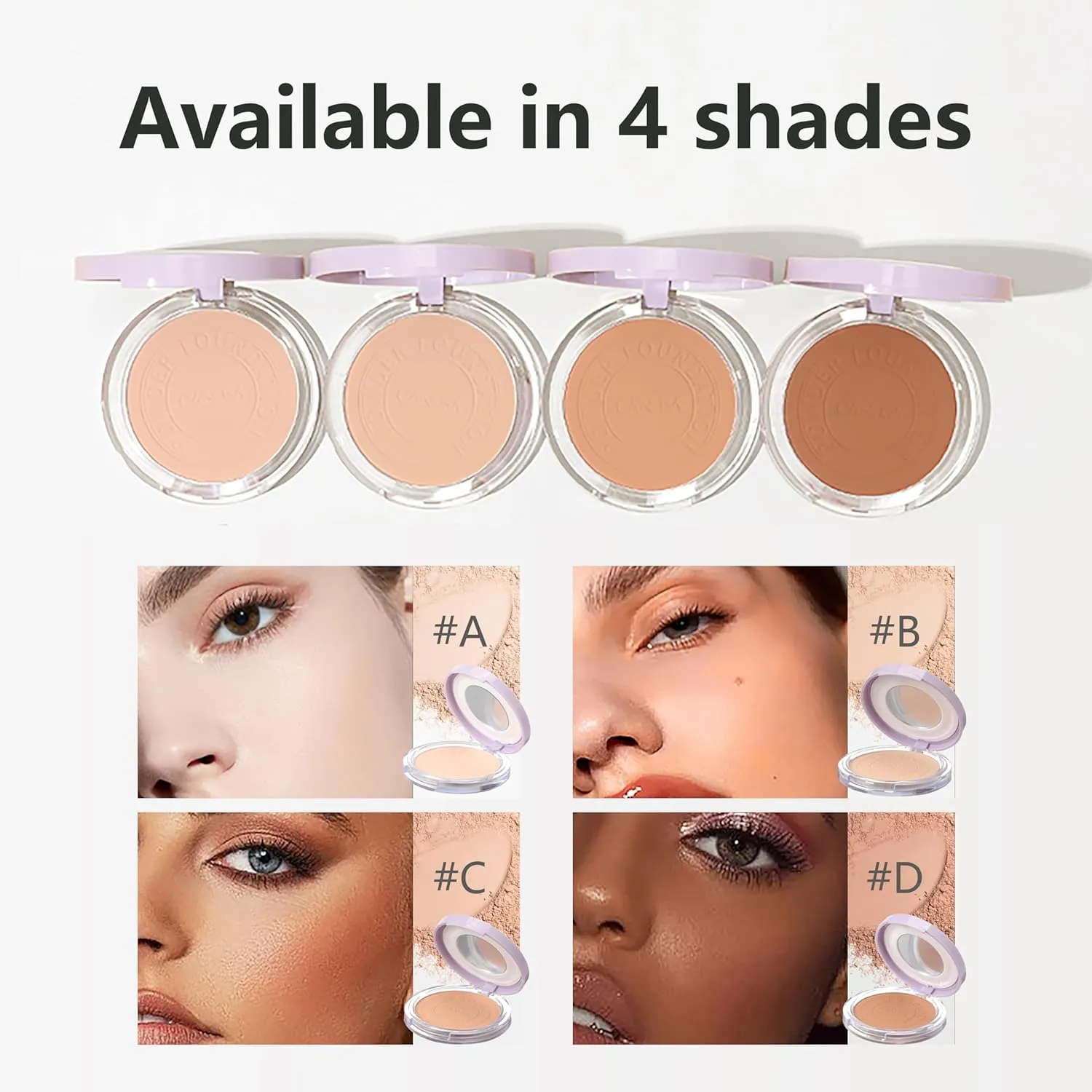 POWDER FOUNDATION soft-focus formula, fine pores, and long-las ting, makeup setting (C, ONE SIZE)