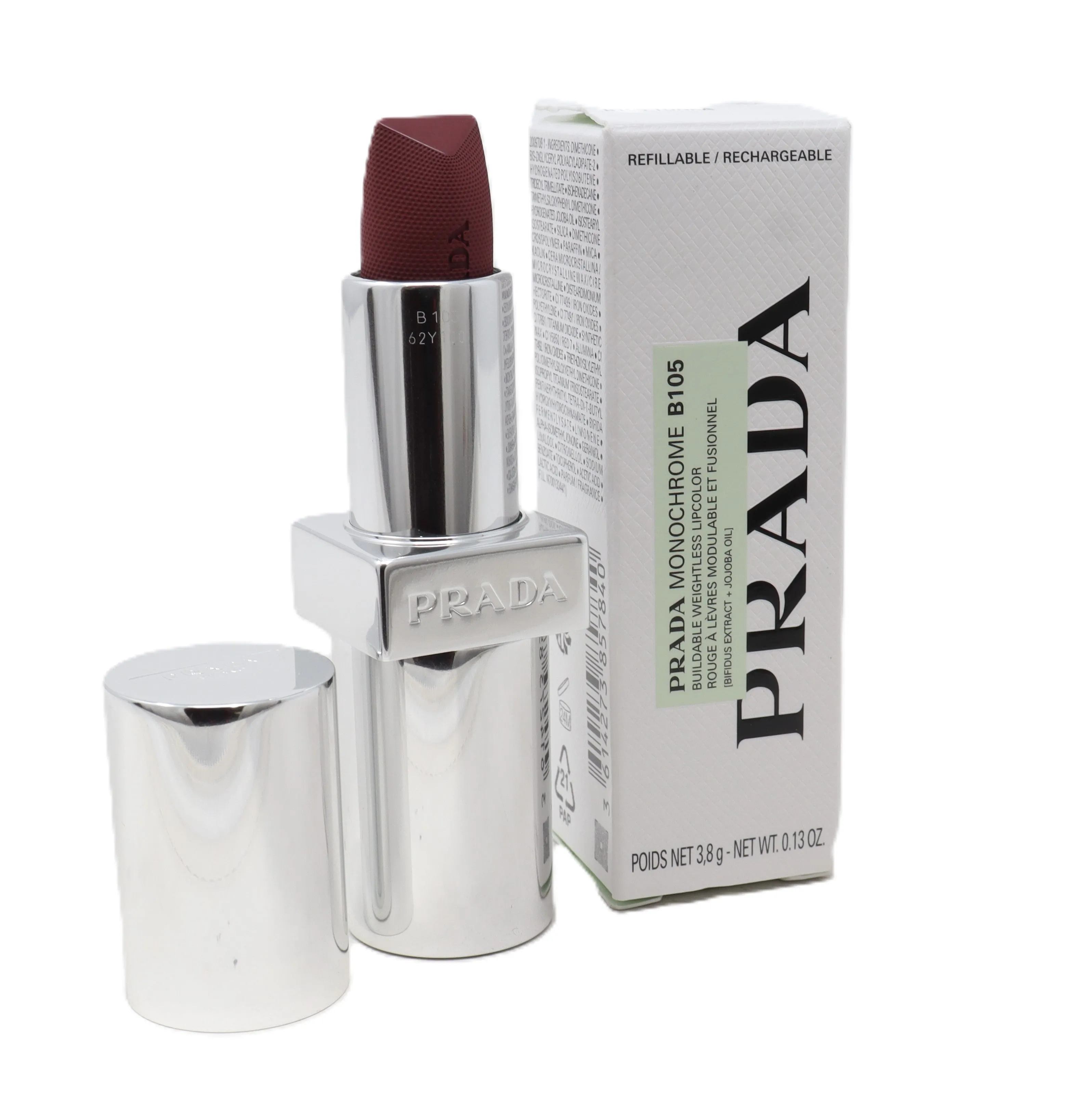 Prada Monochrome Hyper Matte Refillable Lipstick  0.13oz/3.8g New With Box