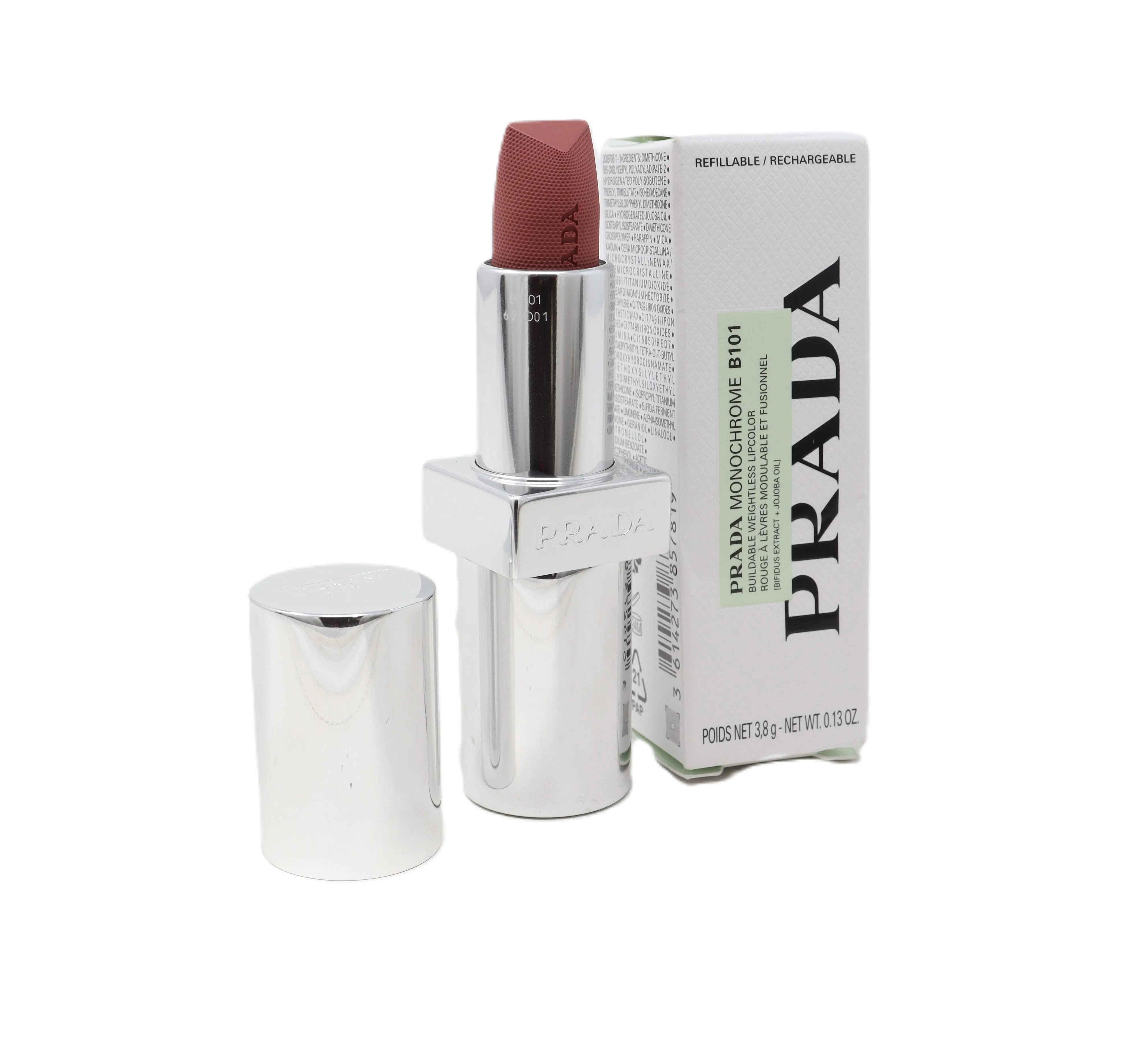 Prada Monochrome Hyper Matte Refillable Lipstick  0.13oz/3.8g New With Box