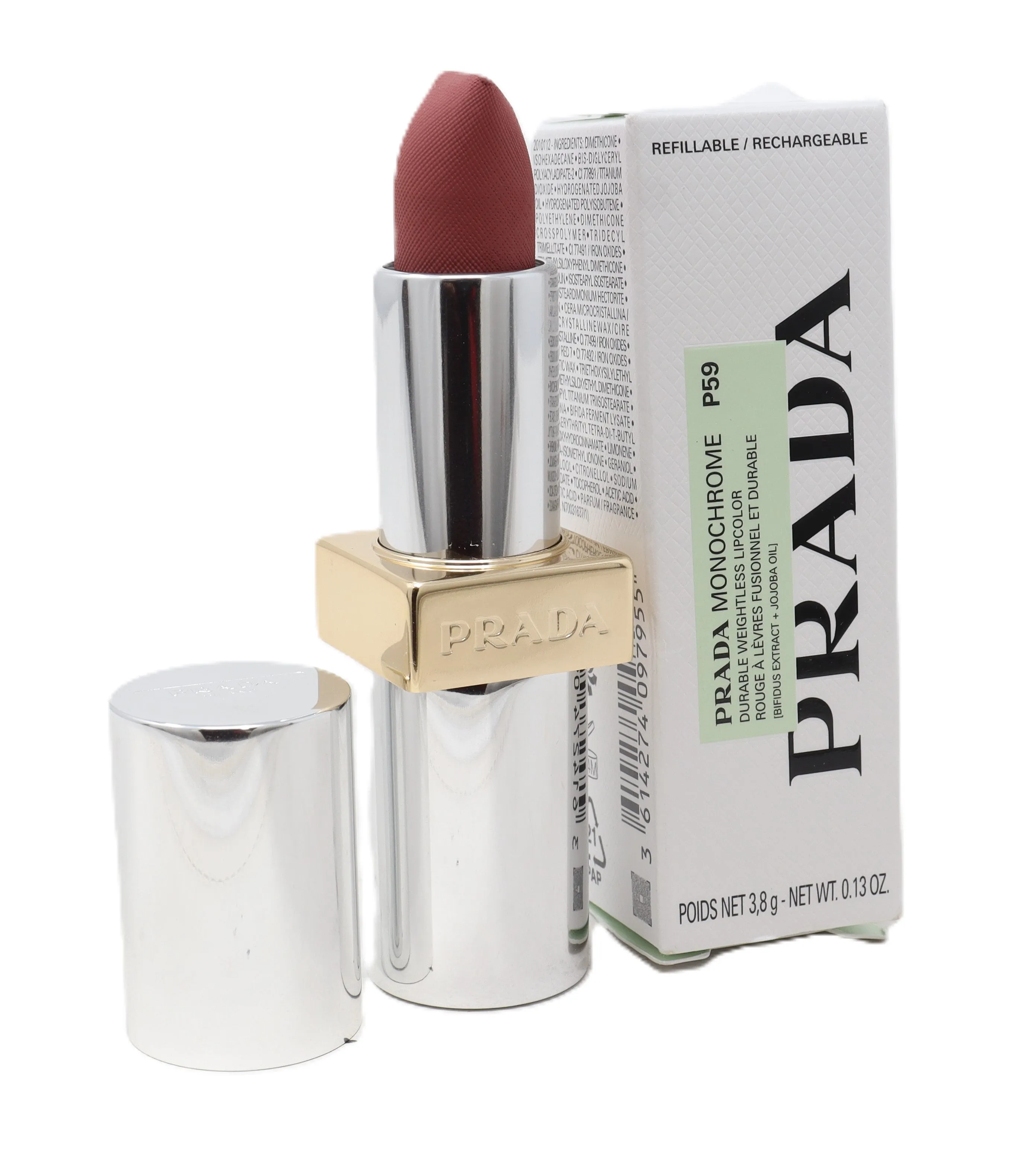 Prada Monochrome Hyper Matte Refillable Lipstick  0.13oz/3.8g New With Box