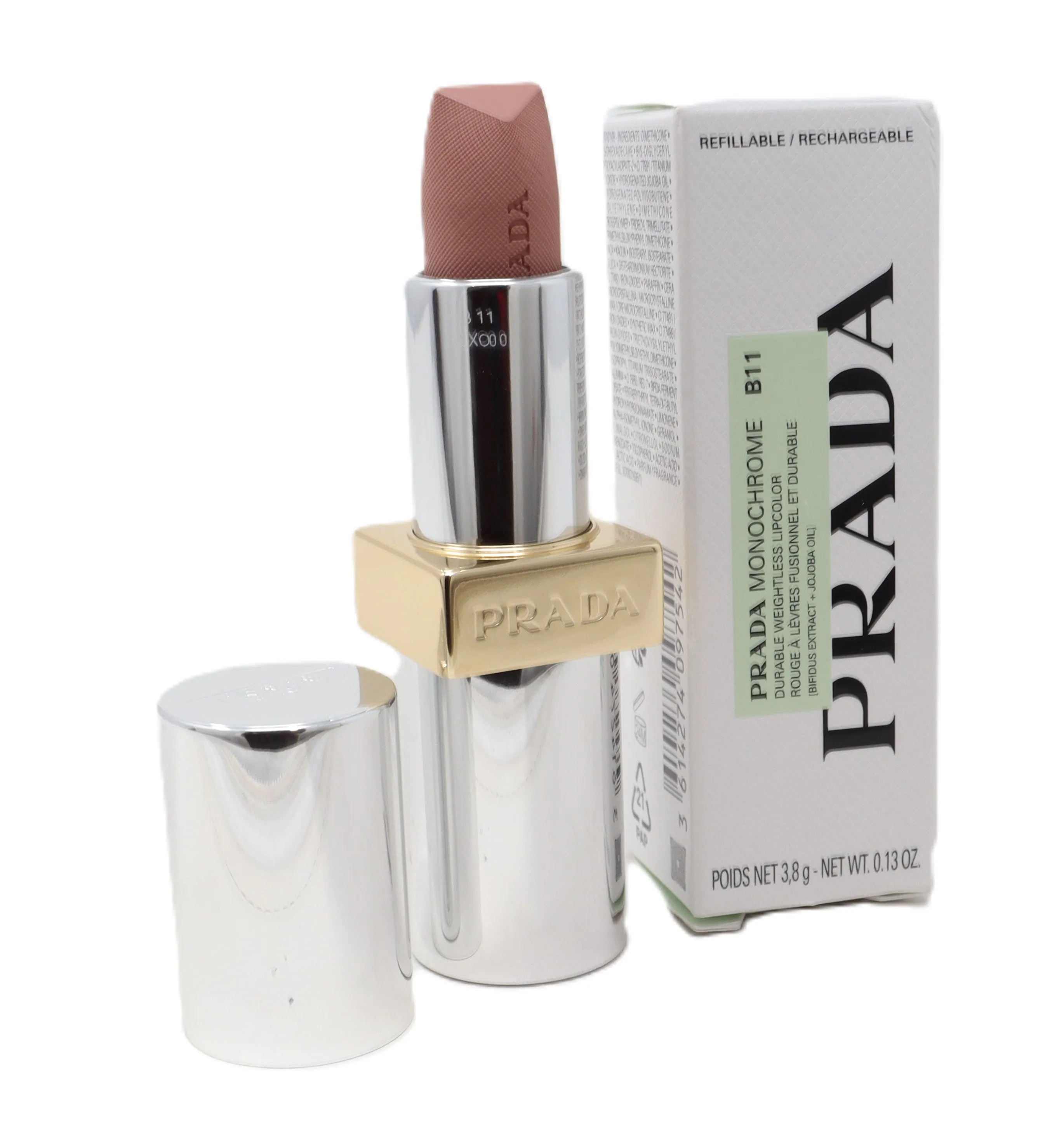 Prada Monochrome Hyper Matte Refillable Lipstick  0.13oz/3.8g New With Box