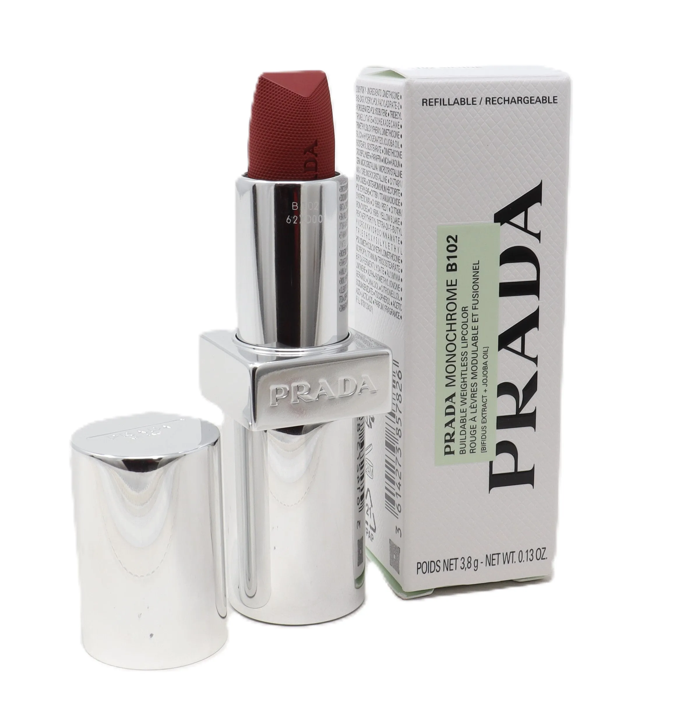 Prada Monochrome Hyper Matte Refillable Lipstick  0.13oz/3.8g New With Box