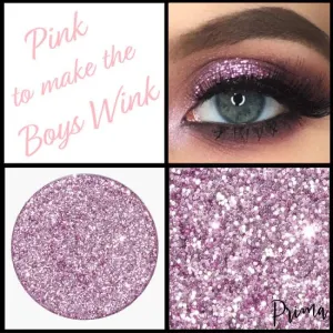 Prima Makeup Pressed Glitter Pink Multi-Tonal Eyeshadow  - Pink to Make the Boys Wink
