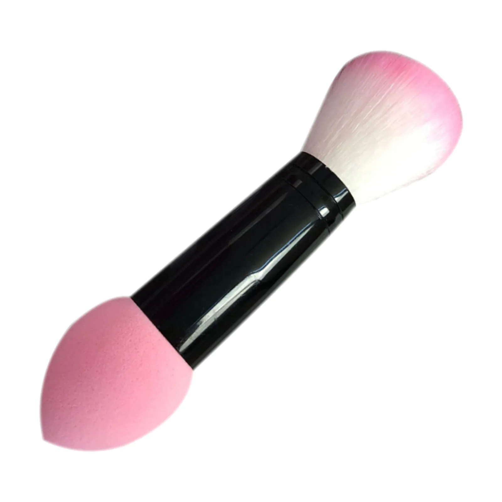 Professional Dual Head Nylon Blush Brush And Sponge