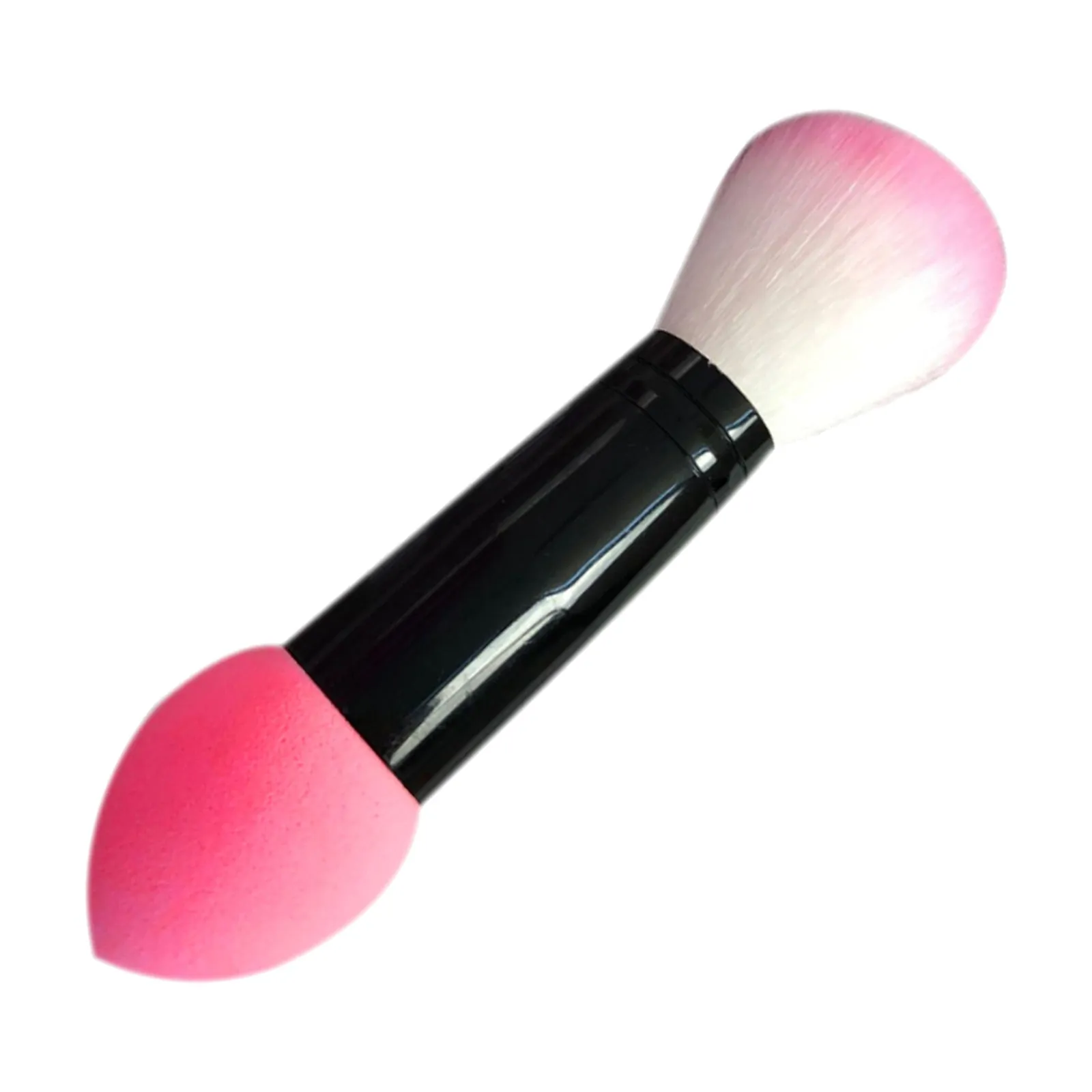 Professional Dual Head Nylon Blush Brush And Sponge