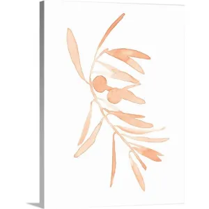 "Blush Olive Branch I" Canvas Wall Art