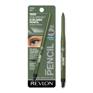 Revlon Pencil Eyeliner, ColorStay Eye Makeup with Built-in Sharpener, Waterproof, Smudgeproof, Longwearing with Ultra-Fine Tip, 206 Jade, 0.01 Oz/ 0.28g